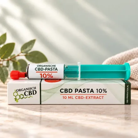 Spuit en doosje CBD pasta 10% van Organisch CBD
