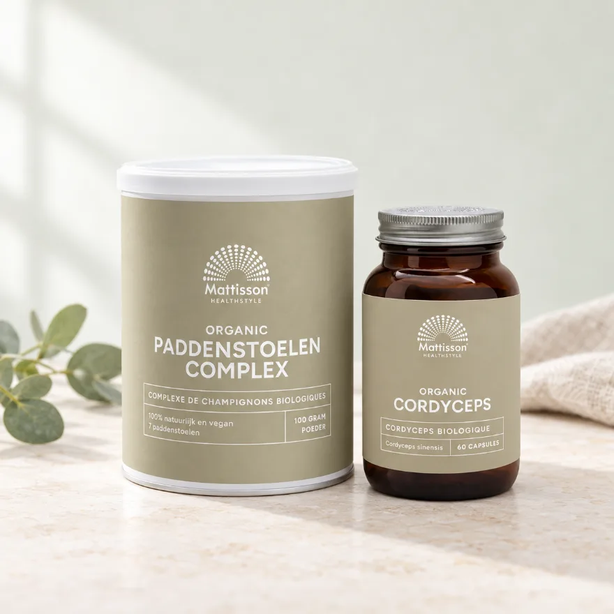 Capsules met adaptogene paddenstoelen